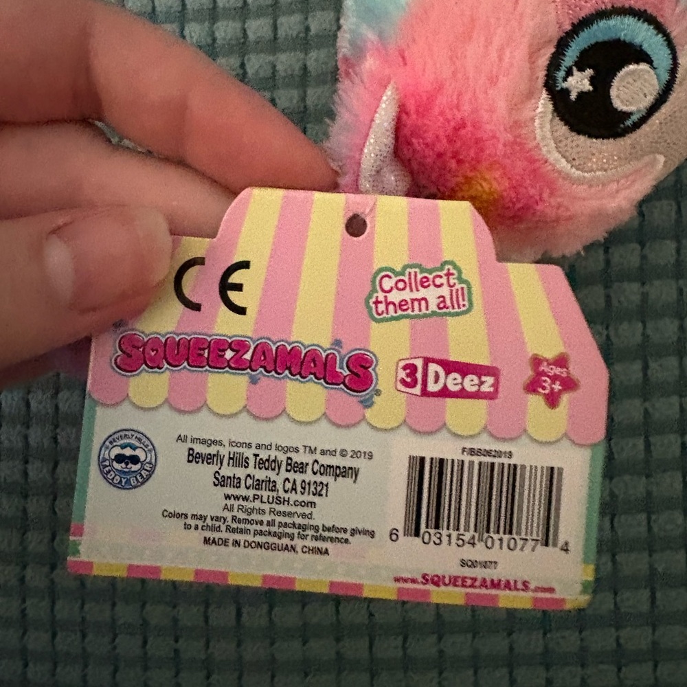 NWT Sqeezeamals Pink Horse Plush - Picture 6 of 7